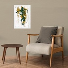 Quadro Arte Abstrata Jogador De Futebol 33x24cm - Com Vidro M