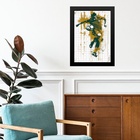 Quadro Arte Abstrata Jogador De Futebol 45x34cm Moldura Preta