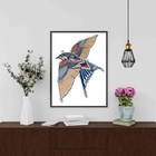 Quadro Arte Andorinha Moderna 33x24cm Moldura Preta