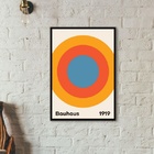 Quadro Arte Bauhaus - 1919 45x34cm - Com Vidro Moldura:madeir