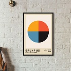 Quadro Arte Bauhaus - Ausstellung 24x18cm - Com Vidro Moldura