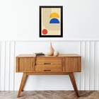 Quadro Arte Bauhaus Cores Primárias 33x24cm - Com Vidro Moldu