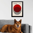 Quadro Arte Bauhaus Minimalista - Vermelho E Preto 33x24cm Mo