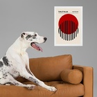 Quadro Arte Bauhaus Minimalista - Vermelho E Preto 45x34cm Mo