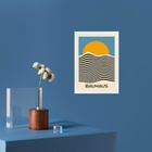 Quadro Arte Bauhaus - Nascer Do Sol 24x18cm Moldura Preta