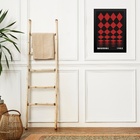 Quadro Arte Bauhaus Vermelho E Preto - Losangos 45x34cm - Com