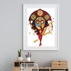 Quadro Arte Cangaceiro - 60x48cm Moldura:madeira Branca