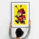 Quadro Arte Chapolin -60x48cm Moldura Branca