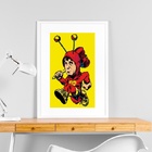 Quadro Arte Chapolin -60x48cm Moldura Branca