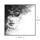 Quadro Arte Com Moldura 78x78cm Belchior Preto/branco