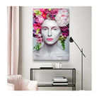 Quadro Arte Conceito Beautiful Flower Queen C/ Moldura Dourad