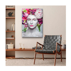 Quadro Arte Conceito Beautiful Flower Queen C/ Moldura Prata