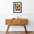 Quadro Arte Geométrica Vintage Bauhaus 45x34cm - Com Vidro Mo