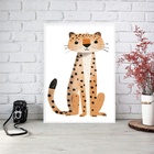 Quadro Arte Infantil Oncinha 45x34cm Moldura Preta