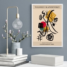 Quadro Arte Kandinsky Abstrata Colorida 24x18cm - Com Vidro M