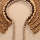 Quadro Arte Manual Cocar I Bege com Vidro 50x70cm Arte Própria