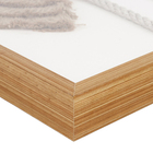 Quadro Arte Manual Cocar I Bege com Vidro 50x70cm Arte Própria