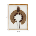 Quadro Arte Manual Cocar II Bege com Vidro 50x70cm Arte Própria