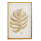 Quadro Arte Manual Dourado com Vidro 40x60cm Arte Própria