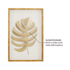 Quadro Arte Manual Dourado com Vidro 40x60cm Arte Própria