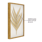 Quadro Arte Manual Dourado com Vidro 40x60cm Arte Própria