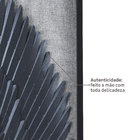 Quadro Arte Manual Origami Asa Direita Cinza com Vidro 100x40cm Arte Própria