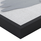 Quadro Arte Manual Origami Asa Esquerda Cinza com Vidro 100x40cm Arte Própria