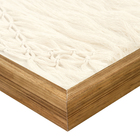 Quadro Arte Manual Rendas Bege com Vidro 100x80cm Arte Própria