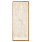 Quadro Arte Manual Rendas Bege com Vidro 50x120cm Arte Própria