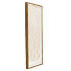 Quadro Arte Manual Rendas Bege com Vidro 50x120cm Arte Própria