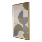 Quadro Arte Manual Tufting Azul com Vidro 60x100cm Arte Própria