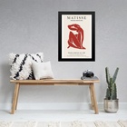 Quadro Arte Matisse Mulher - Vermelho 24x18cm Moldura:madeira
