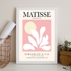 Quadro Arte Matisse Paleta Rosa 33x24cm - Com Vidro Moldura:m