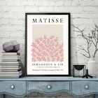 Quadro Arte Matisse Rosa E Cinza 33x24cm Moldura:madeira Preta