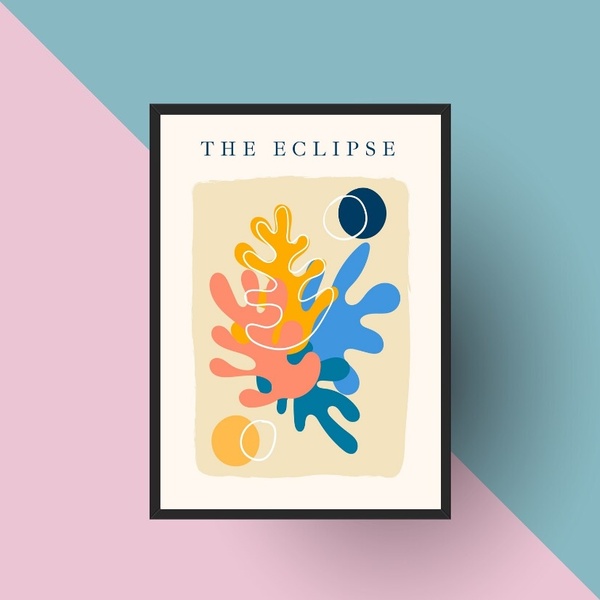 Quadro Arte Matisse - The Eclipse 33x24cm - Com Vidro Moldura