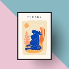 Quadro Arte Matisse - The Sky 24x18cm Moldura Branca