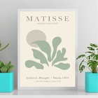 Quadro Arte Matisse Verde Suave 33x24cm - Com Vidro Moldura P