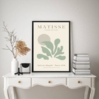 Quadro Arte Matisse Verde Suave 33x24cm Moldura Branca