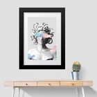 Quadro Arte Medusa - Candy Colors - 60x48cm Moldura:madeira P