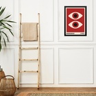 Quadro Arte Moderna Bauhaus - Olhos Vermelhos 24x18cm - Com V