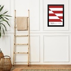 Quadro Arte Moderna Bauhaus Vermelho E Branco - Listras 33x24