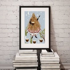 Quadro Arte Obaluaê - 60x48cm Moldura:madeira Preta