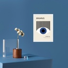 Quadro Arte Olho Azul - Bauhaus 33x24cm - Com Vidro Moldura P