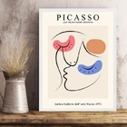 Quadro Arte Picasso - Casal Namorados 33x24cm - Com Vidro Mol