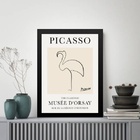 Quadro Arte Picasso - Flamingo 45x34cm - Com Vidro Moldura Pr