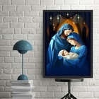 Quadro Arte Sagrada Família Moderna 24x18cm - Com Vidro Moldu