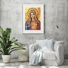 Quadro Arte Sagrado Coração De Maria - 60x48cm Moldura:madeir