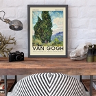 Quadro Arte Van Gogh - Cypresses 45x34cm - Com Vidro Moldura: