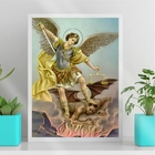 Quadro Arte Vintage São Miguel Arcanjo 24x18cm - Com Vidro Mo