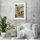 Quadro Arte Vintage São Miguel Arcanjo - 60x48cm Moldura:made